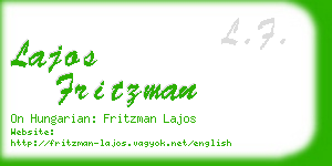 lajos fritzman business card